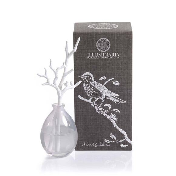 ILLUMINARIA Porcelain Room Diffuser French Gardenia Branch One Size NEW IN BOX - Picture 7 of 7